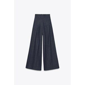 Zara Dark Blue Flare & Wide Leg Jeans